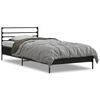vidaXL voodiraam, must, 90 x 190 cm, tehispuit ja metall