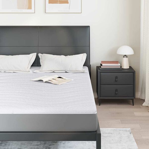 vidaXL Madratsi kate Valge 140 x 200 cm Kootud kangas