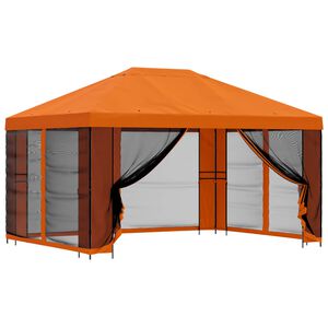 vidaXL Aia telk k&uuml;lgseintega 4 &times; 3 m Oranž Pol&uuml;ester ja teras 190