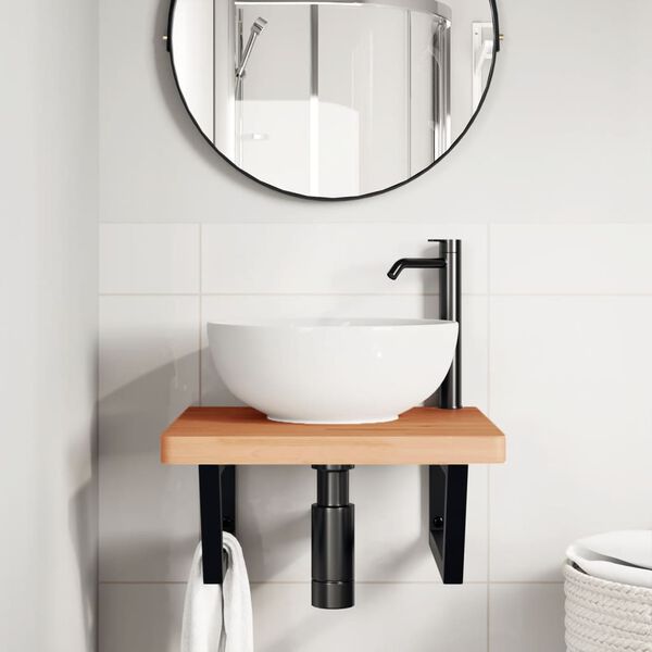 vidaXL seinale kinnitatav valamuriiul, teras ja p&ouml;&ouml;kpuit