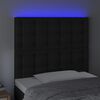 vidaXL LED-voodipeats, must, 90x5x118/128 cm, kunstnahk