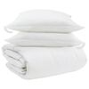 vidaXL Teki komplekt padjaga 3 pcs Valge Down Feather
