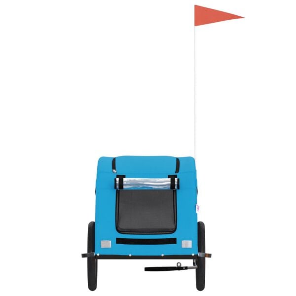 vidaXL lemmiklooma ratta järelkäru, sinine, oxford kangas/raud