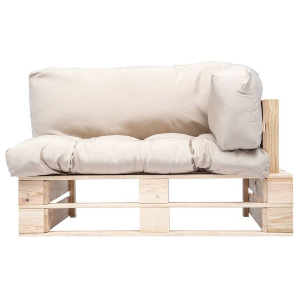 vidaXL kaubaalustest aiadiivan, liivakarva padjad, m&auml;nnipuit