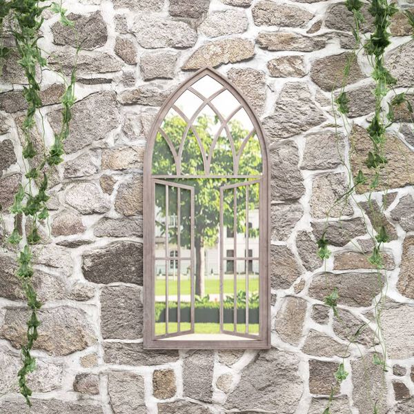 vidaXL aiapeegel, beež, 100x45 cm, raud, õues kasutamiseks