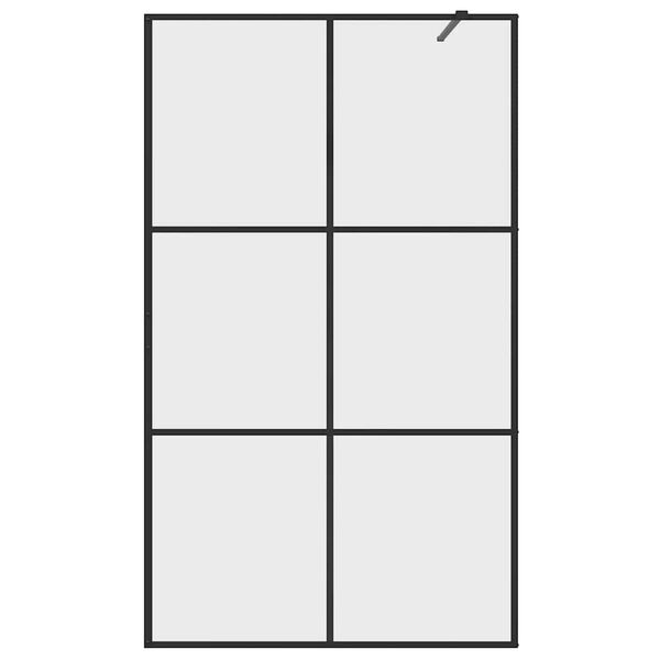 vidaXL du&scaron;inurga sein, l&auml;bipaistev ESG-klaas, 115x195 cm, must