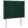 vidaXL voodipeats servadega, tumeroheline, 93x16x118/128 cm, samet
