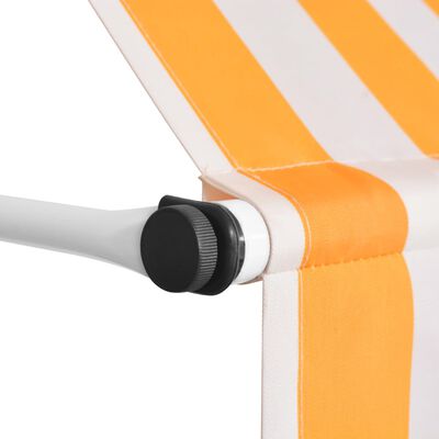 vidaXL kokkupandav varikatus, 150 cm oranži-valgetriibuline