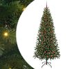 vidaXL Tehisj&otilde;ulupuu koos 300 LED-iga Roheline 210 cm PE ja PVC