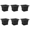 vidaXL Taimepotid 6 pcs Must 33 x 33 x 26 cm Plastmass