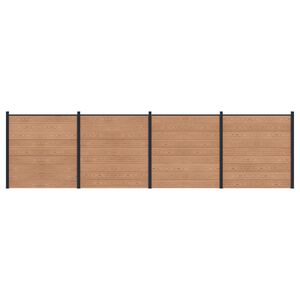 vidaXL Aiapaneel 4 pcs WPC ja Alumiinium Pruun
