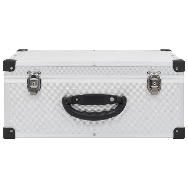 vidaXL CD-kohver 60 CD jaoks, alumiinium, ABS, h&otilde;bedane