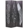 vidaXL kokkupandav sirm 120 x 170 cm, suled, must ja valge