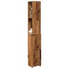 vidaXL Vannitoa Kapp Old Wood 25x25x170 cm Engineered Wood