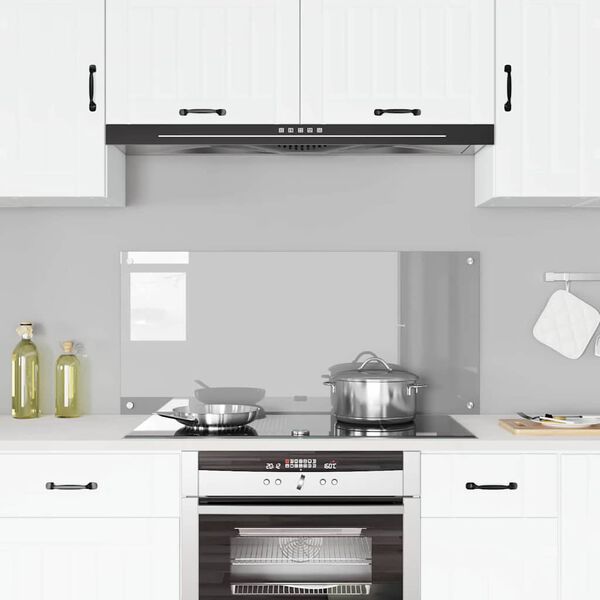 vidaXL K&ouml;gi Splashback Helehall 110 x 50 x 0,6 cm karastatud klaas