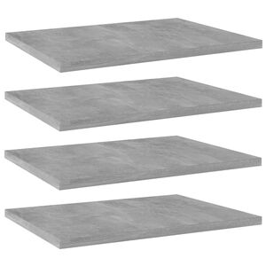 vidaXL riiuliplaadid 4 tk, betoonhall, 40x30x1,5 cm, tehispuit