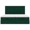 vidaXL Ottomani voodiraam madratsitega, tumeroheline, 160x200cm, samet