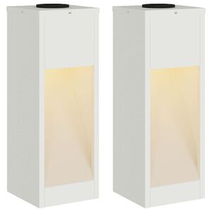 vidaXL P&auml;ikese Led Rada Valgus 2 pcs Valge K&uuml;lmvaltsitud teras