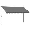 vidaXL sisset&otilde;mmatav varikatus antratsiithall, 350x150cm, kangas/teras