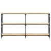 vidaXL konsoollaud, Sonoma tamm, 156 x 28 x 80,5 cm, tehispuit
