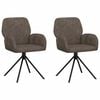 vidaXL P&ouml;&ouml;rlevad Toiduainete Toolid 2 pcs Kunstsuede nahk Tumehall