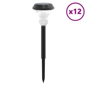 vidaXL päikesetoitel valgustid maavaiadega 12 tk, valge