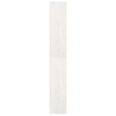 vidaXL raamaturiiul/ruumijagaja, valge, 40x30x199 cm, täismännipuit