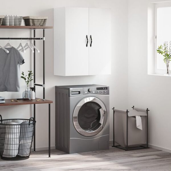 vidaXL seinakapp, valge, 69,5 x 34 x 90 cm, tehispuit