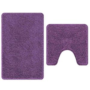 vidaXL Libisemiskindel vannimatti komplekt 2 pcs Lilla PP