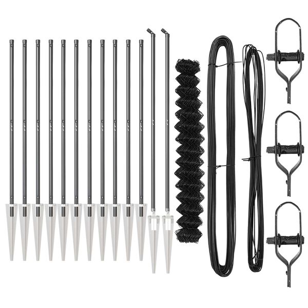 vidaXL Aiapost Hall 25 x 1,6 m (60 x 60 mm v&otilde;rgu) Terased ja PVC