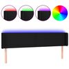 vidaXL LED-voodipeats, must, 183x16x78/88 cm, kangas