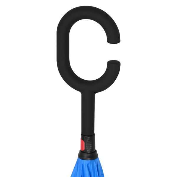 vidaXL vihmavari C-kujuline k&auml;epide, must, 108 cm