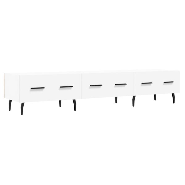 vidaXL telerikapp, valge, 150 x 36 x 30 cm, tehispuit