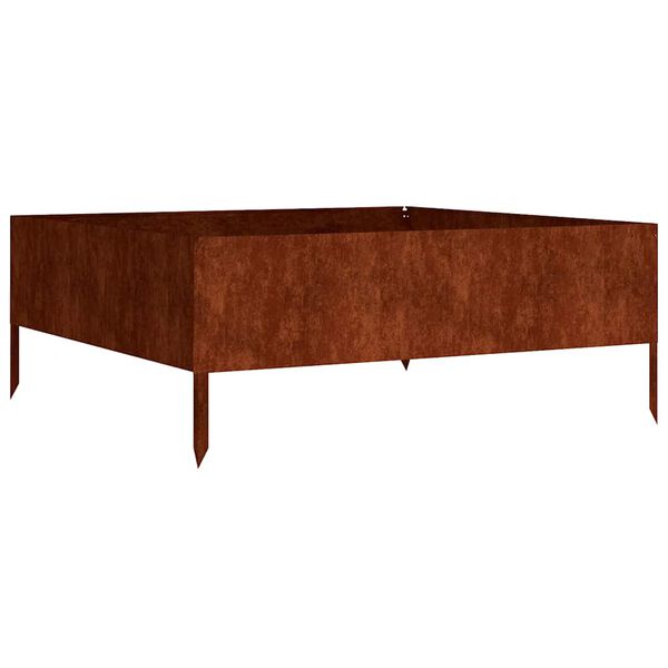 vidaXL taimekast, 100 x 100 x 41 cm, Corten-teras