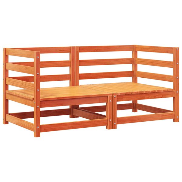 vidaXL aia nurgadiivanid patjadega 2 tk, vahapruun, männipuit