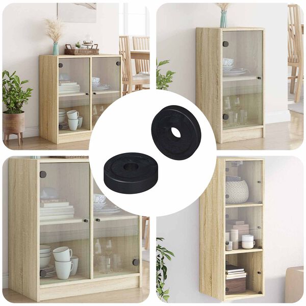 vidaXL sobib lame seibile 2 pcs Must &empty;15 x 3 mm PVC ko-pol&uuml;meer