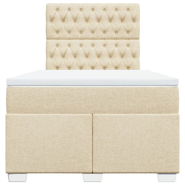 vidaXL kontinentaalvoodi madratsi, kreemjas, 120x190 cm, kangas