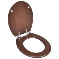 vidaXL WC prill-laud MDF, vaikselt sulguv, lihtne disain, pruun