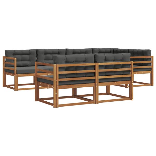 vidaXL V&auml;li diivanikomplekt padjaga 7 pcs Looduslik ja antriit