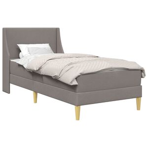 vidaXL Voodiraam madratsiga peaga Pruunikashall 80x 200 cm Pol&uuml;ester