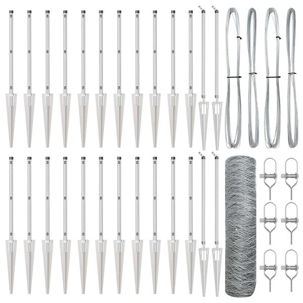 vidaXL Aiapost H&otilde;bedane 50 x 1 m (50 mm v&otilde;rku) Teras