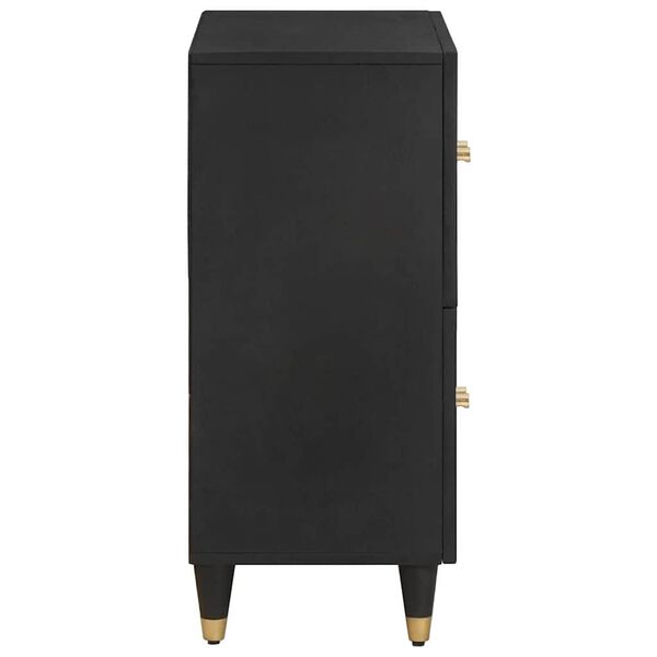 vidaXL Kõide riiuliga uksega Must 60 x 33 x 75 cm Tugev mango puu