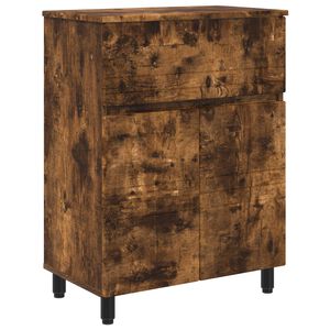 vidaXL Vannitoa peegelkapid Suitsutatud tamm 60 x 35 x 80 cm Tehispuit