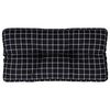 vidaXL euroaluse istmepadi, mustad ruudud, 80 x 40 x 12 cm, kangas
