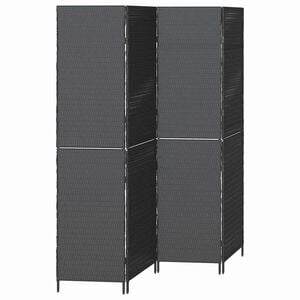 vidaXL Toa jagaja Must 195 x 180 cm pol&uuml;rotang