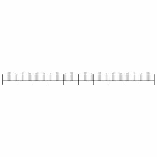 vidaXL aiapiire odaotsaga, terasest, 1781,5 x 150 cm, must