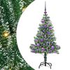 vidaXL Kunstlik j&otilde;ulupuu lumeja fluffiga koos LED-valgusega 120 cm