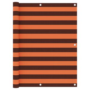 vidaXL r&otilde;dusirm, oranž ja pruun, 120 x 400 cm, oxford-kangas