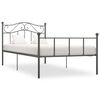 vidaXL voodiraam hall metallist 90 x 200 cm