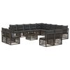 vidaXL Aia Diivanikomplekt 14 pcs Hall pol&uuml;rotang